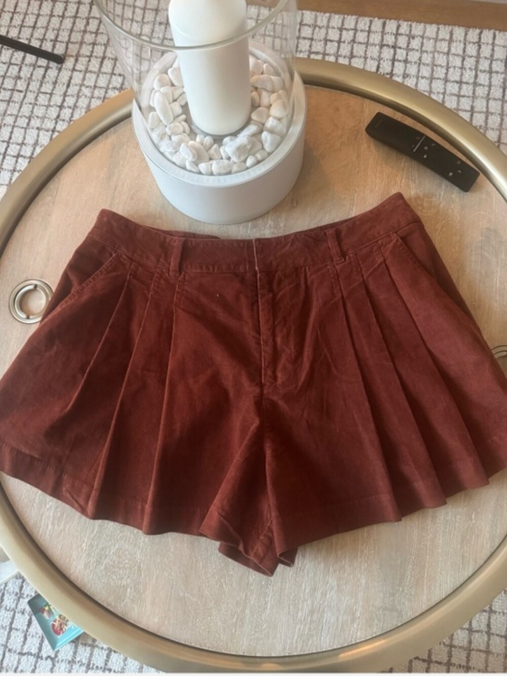Pilcro Corduroy Pleated Skirty Shorts Sz 30 MSRP $108 NWT - Picture 7 of 10